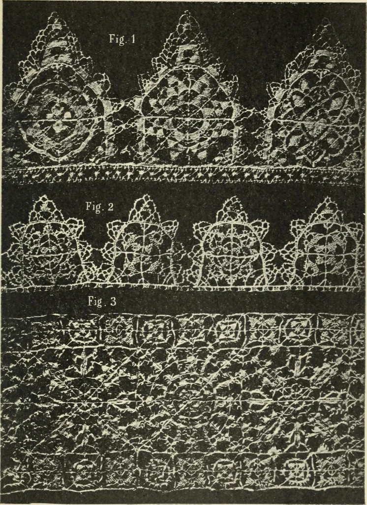 An illustration from Le poinct de France et les centres dentelliers au XVIIe et au XVIIIe siècles; ouvrage orné de quarante-trois illustrations, 1905, leaf 160