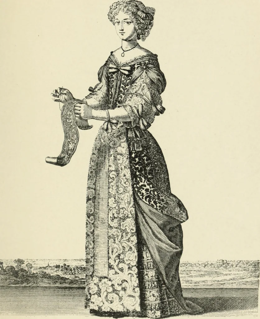 An illustration from Le poinct de France et les centres dentelliers au XVIIe et au XVIIIe siècles; ouvrage orné de quarante-trois illustrations, 1905, leaf 60
