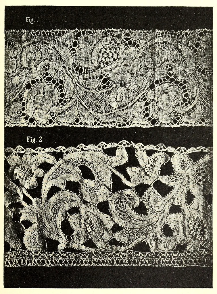 An illustration from Le poinct de France et les centres dentelliers au XVIIe et au XVIIIe siècles, 1905, leaf 329