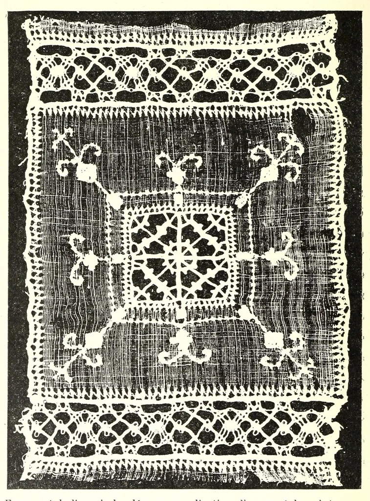 An illustration from Le poinct de France et les centres dentelliers au XVIIe et au XVIIIe siècles, 1905, leaf 54