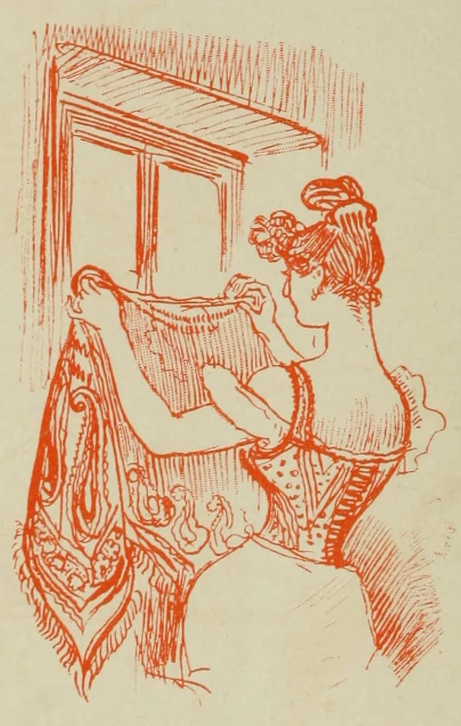 An illustration from Le Portefeuille d'un très vieux garçon, 1885, leaf 54