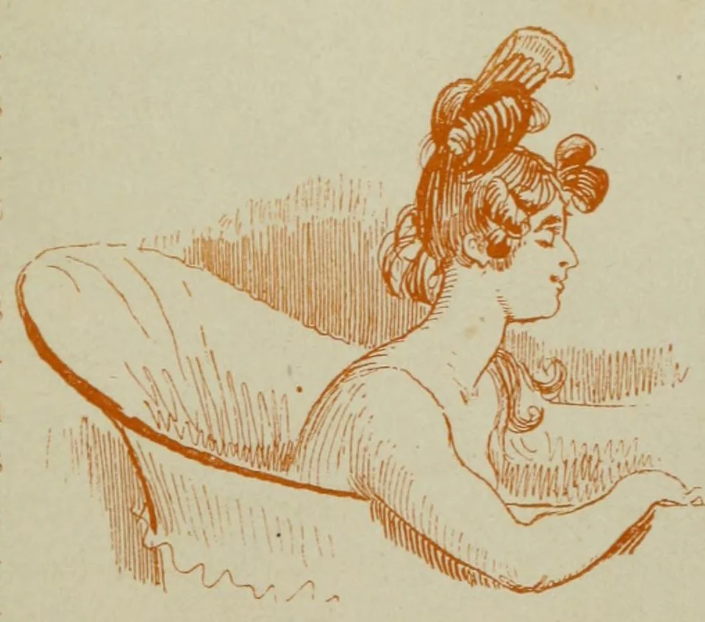 An illustration from Le Portefeuille d'un très vieux garçon, 1885, leaf 63