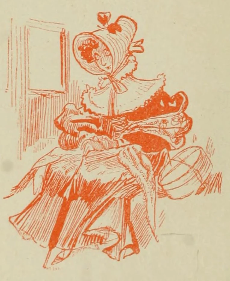 An illustration from Le Portefeuille d'un très vieux garçon, 1885, leaf 80