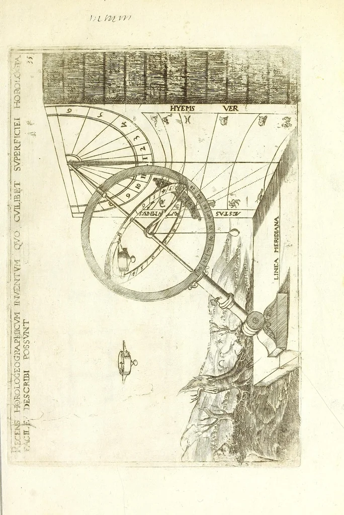 An illustration from Le premier livre des instruments mathematiques mechaniques, 1584, leaf 77