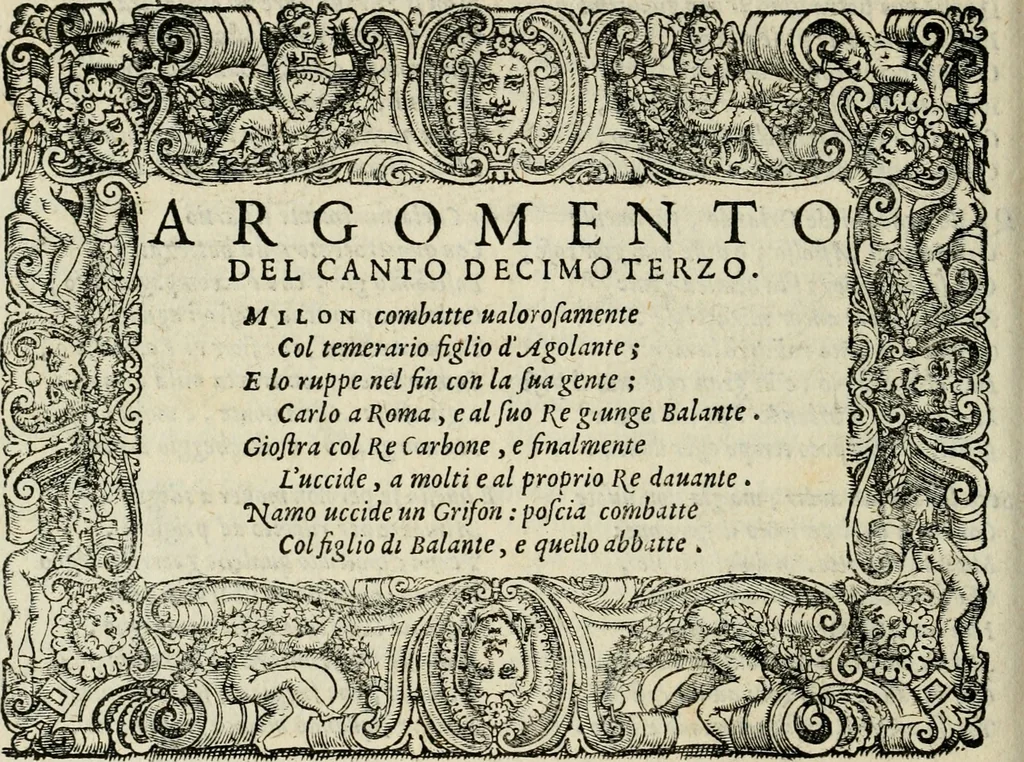 An illustration from Le prime imprese del conte Orlando, 1572, leaf 127