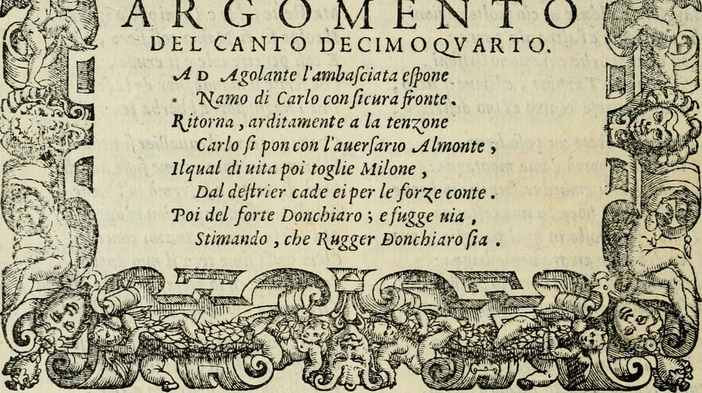 An illustration from Le prime imprese del conte Orlando, 1572, leaf 135