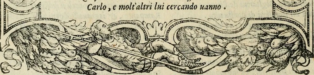 An illustration from Le prime imprese del conte Orlando, 1572, leaf 159