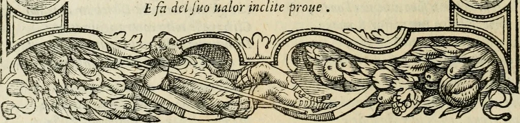 An illustration from Le prime imprese del conte Orlando, 1572, leaf 167