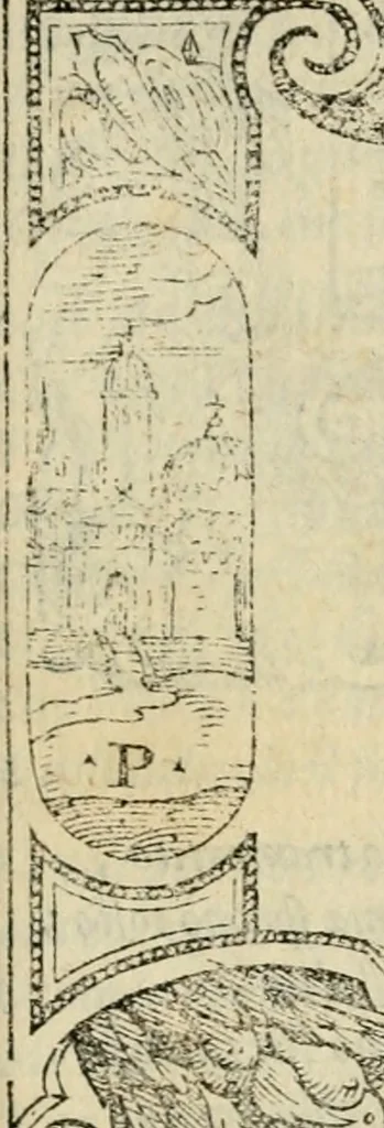 An illustration from Le prime imprese del conte Orlando, 1572, leaf 184