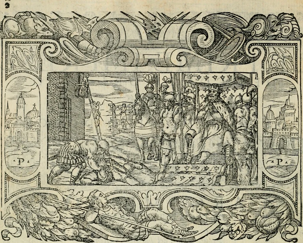 An illustration from Le prime imprese del conte Orlando, 1572, leaf 23