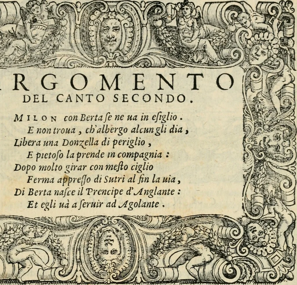 An illustration from Le prime imprese del conte Orlando, 1572, leaf 32