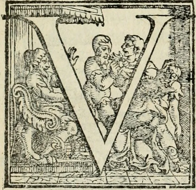 An illustration from Le prime imprese del conte Orlando, 1572, leaf 61