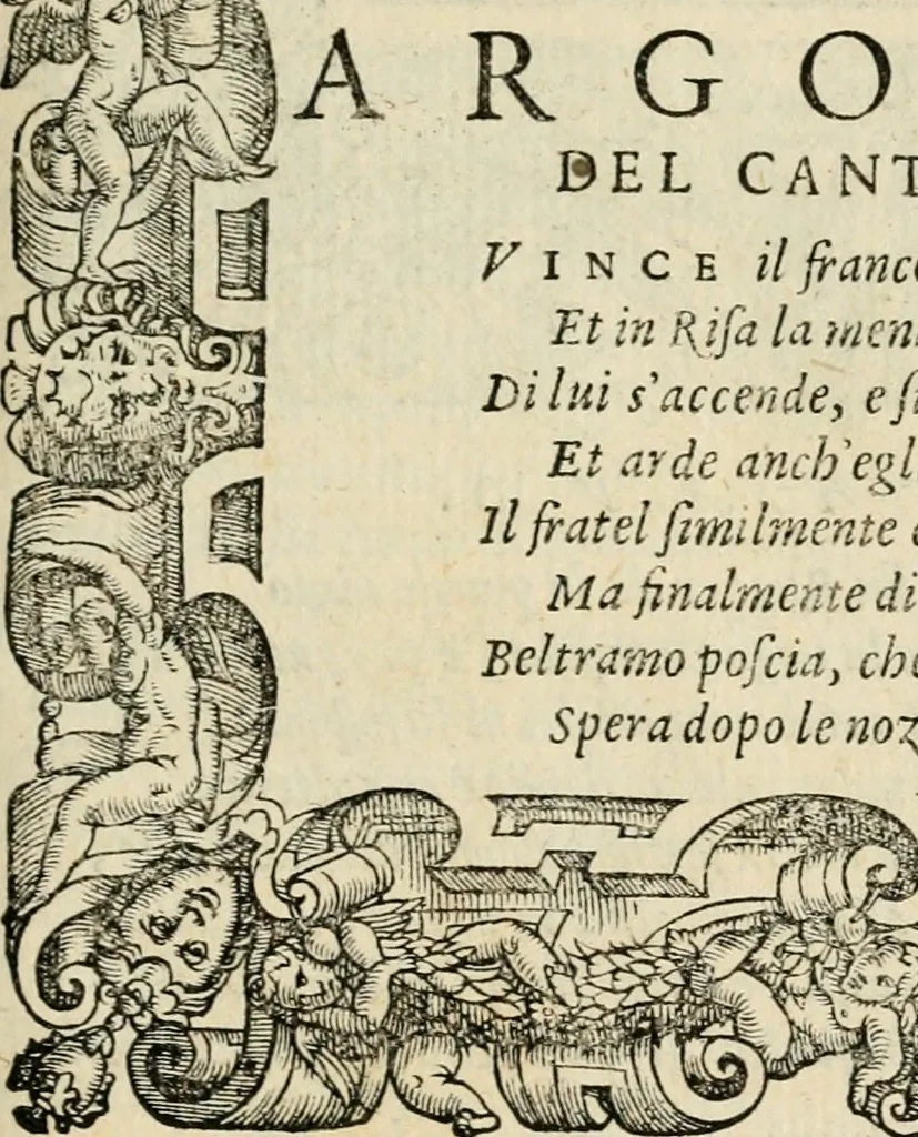 An illustration from Le prime imprese del conte Orlando, 1572, leaf 84