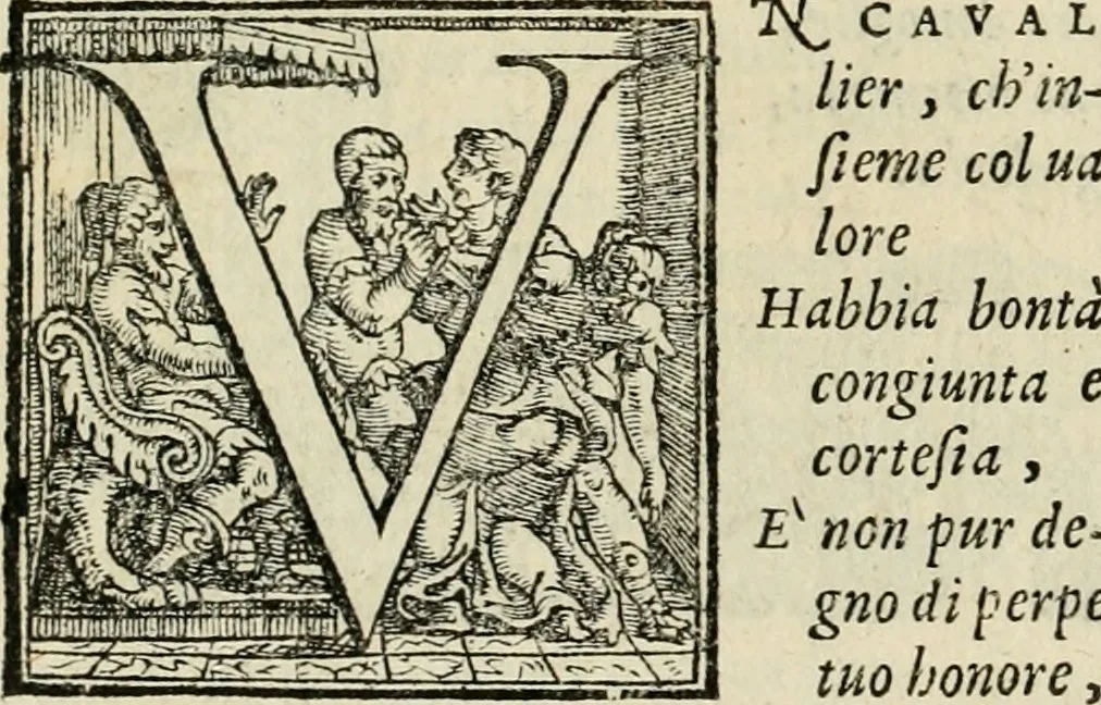 An illustration from Le prime imprese del conte Orlando, 1572, leaf 85