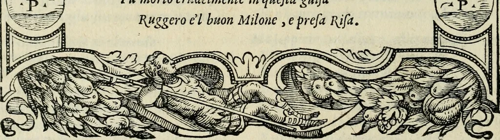 An illustration from Le prime imprese del conte Orlando, 1572, leaf 93