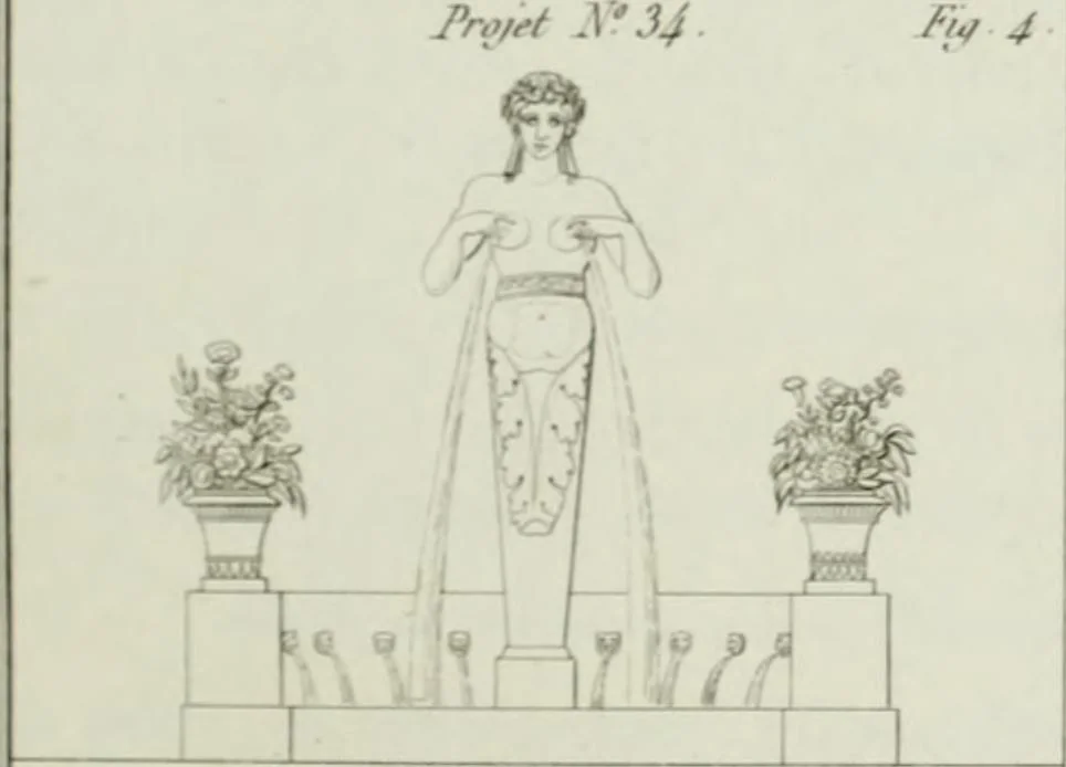 An illustration from Le propriétaire architecte : contenant des modèles de maisons de ville et de campagne, de fermes, orangeries, portes, puits, fontaines, etc. : ainsi qu'un traité d'architecture et de construction renferment le résumé desnouvelles découvertes relatives aux constructions : ouvrage utile aux architects, aux ingénieurs, aux entrepreneurs et principalement aux personnes qui veulent diriger elles-mêmes leurs ouvriers, 1827, leaf 178
