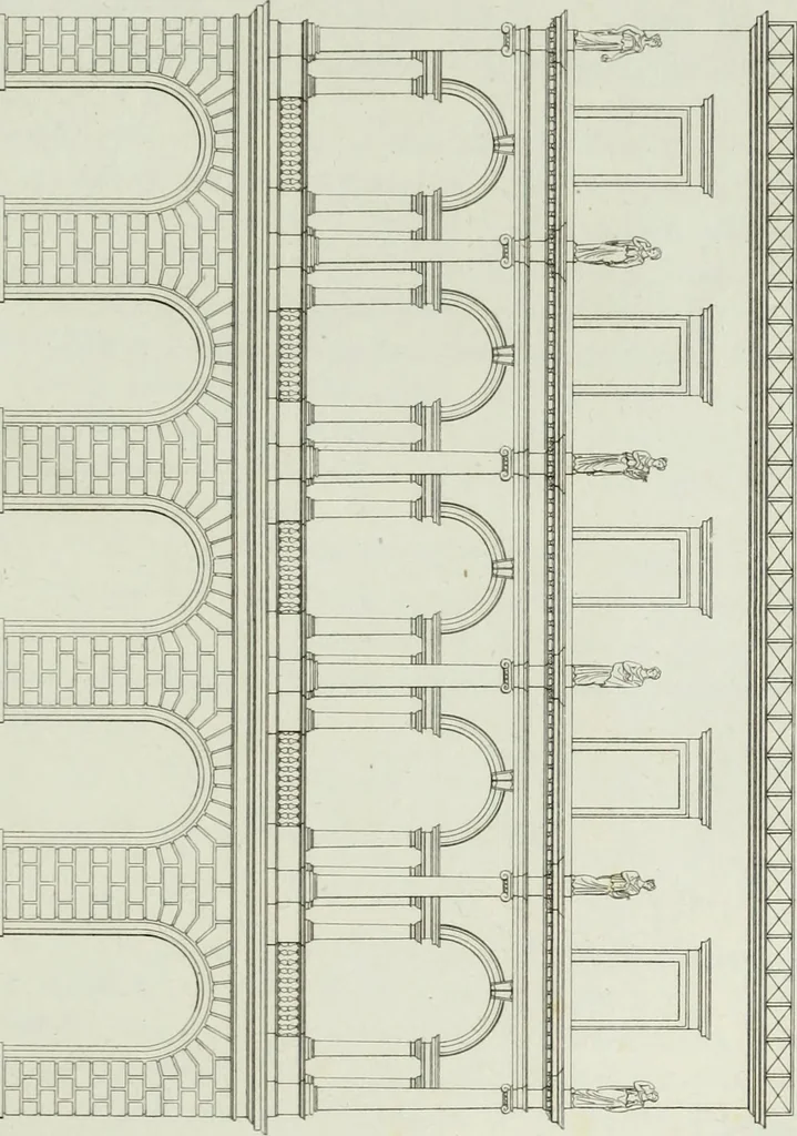 An illustration from Le propriétaire architecte : contenant des modèles de maisons de ville et de campagne, de fermes, orangeries, portes, puits, fontaines, etc. : ainsi qu'un traité d'architecture et de construction renferment le résumé desnouvelles découvertes relatives aux constructions : ouvrage utile aux architects, aux ingénieurs, aux entrepreneurs et principalement aux personnes qui veulent diriger elles-mêmes leurs ouvriers, 1827, leaf 226