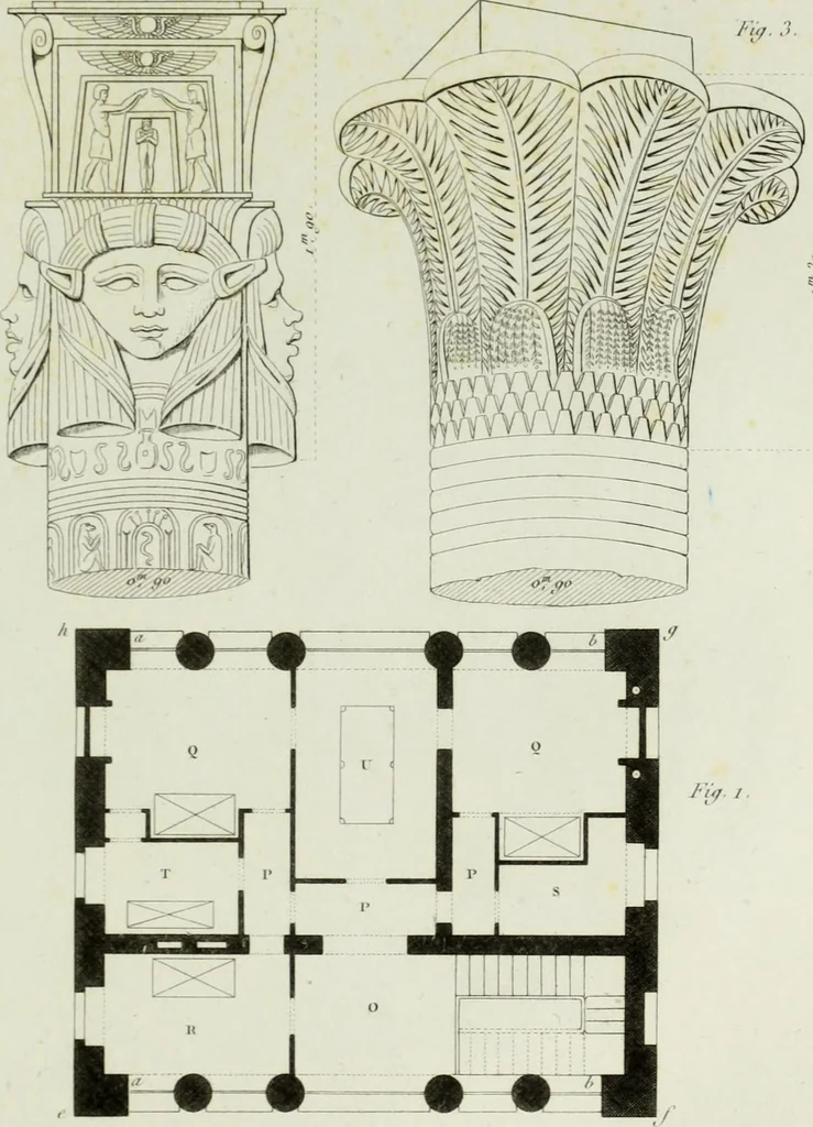 An illustration from Le propriétaire architecte : contenant des modèles de maisons de ville et de campagne, de fermes, orangeries, portes, puits, fontaines, etc. : ainsi qu'un traité d'architecture et de construction renferment le résumé desnouvelles découvertes relatives aux constructions : ouvrage utile aux architects, aux ingénieurs, aux entrepreneurs et principalement aux personnes qui veulent diriger elles-mêmes leurs ouvriers, 1827, leaf 246