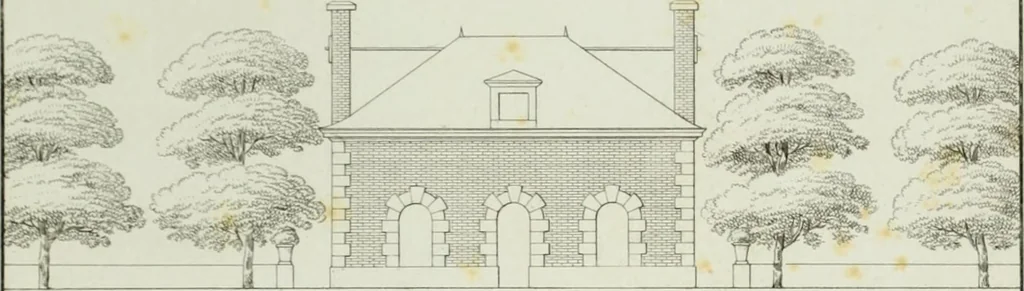An illustration from Le propriétaire architecte : contenant des modèles de maisons de ville et de campagne, de fermes, orangeries, portes, puits, fontaines, etc. : ainsi qu'un traité d'architecture et de construction renferment le résumé desnouvelles découvertes relatives aux constructions : ouvrage utile aux architects, aux ingénieurs, aux entrepreneurs et principalement aux personnes qui veulent diriger elles-mêmes leurs ouvriers, 1827, leaf 542