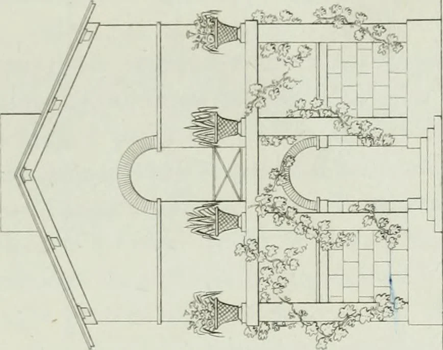 An illustration from Le propriétaire architecte : contenant des modèles de maisons de ville et de campagne, de fermes, orangeries, portes, puits, fontaines, etc. : ainsi qu'un traité d'architecture et de construction renferment le résumé desnouvelles découvertes relatives aux constructions : ouvrage utile aux architects, aux ingénieurs, aux entrepreneurs et principalement aux personnes qui veulent diriger elles-mêmes leurs ouvriers, 1827, leaf 80
