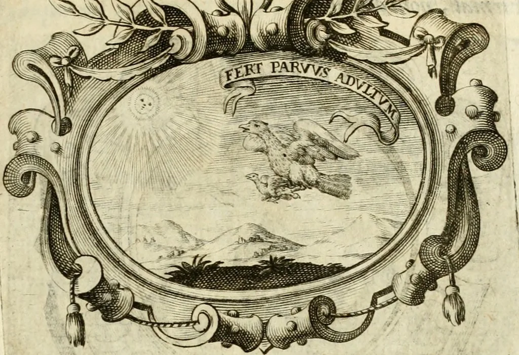 An illustration from Le pubbliche dimostrazioni di allegrezza della città di Milano : alli 10. febraio, e 6. marzo dell'anno 1658, nella nascita del serenissimo principe di Spagna Filippo Prospero, 1659, leaf 22