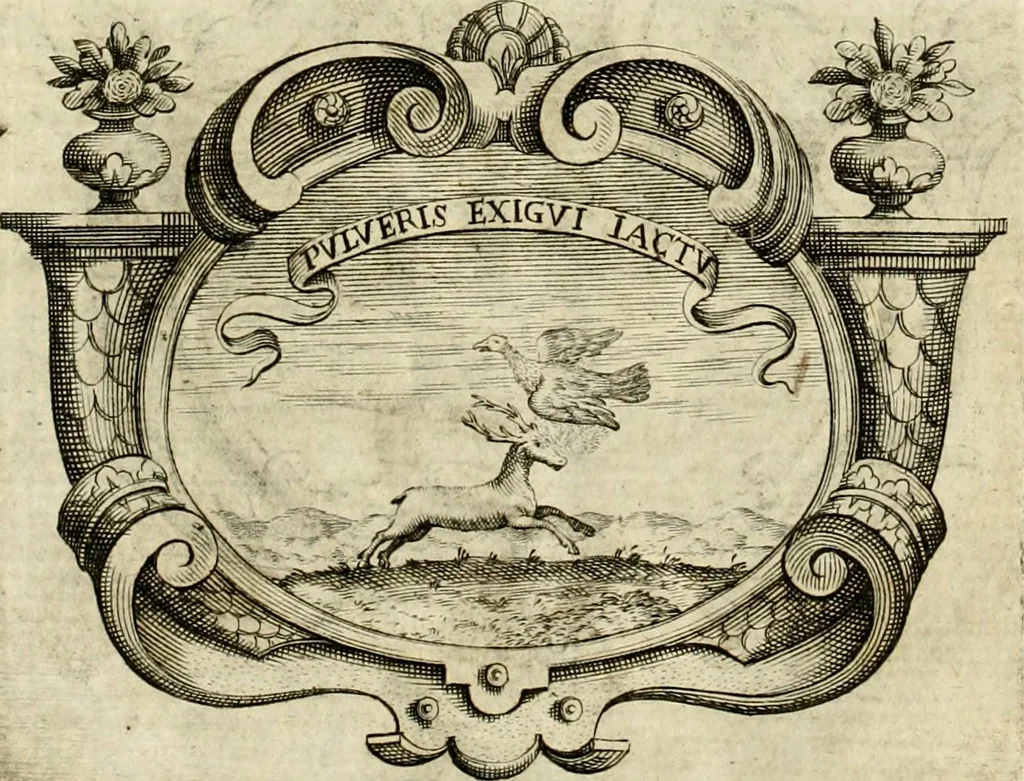 An illustration from Le pubbliche dimostrazioni di allegrezza della città di Milano : alli 10. febraio, e 6. marzo dell'anno 1658, nella nascita del serenissimo principe di Spagna Filippo Prospero, 1659, leaf 23