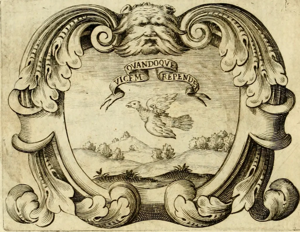 An illustration from Le pubbliche dimostrazioni di allegrezza della città di Milano : alli 10. febraio, e 6. marzo dell'anno 1658, nella nascita del serenissimo principe di Spagna Filippo Prospero, 1659, leaf 25