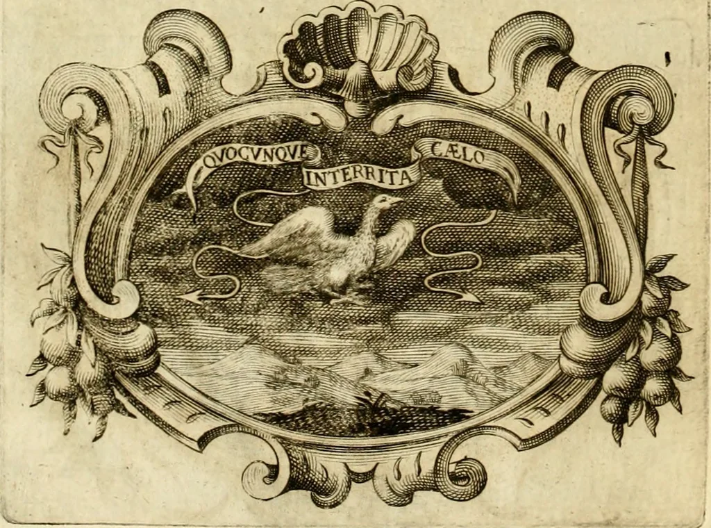 An illustration from Le pubbliche dimostrazioni di allegrezza della città di Milano : alli 10. febraio, e 6. marzo dell'anno 1658, nella nascita del serenissimo principe di Spagna Filippo Prospero, 1659, leaf 25