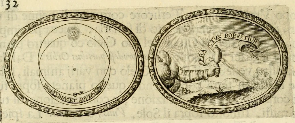 An illustration from Le pubbliche dimostrazioni di allegrezza della città di Milano : alli 10. febraio, e 6. marzo dell'anno 1658, nella nascita del serenissimo principe di Spagna Filippo Prospero, 1659, leaf 33
