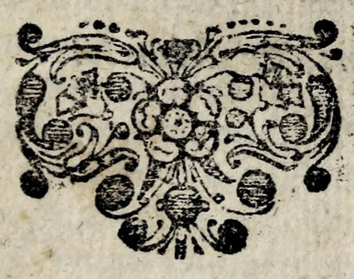 An illustration from Le putanisme d'Amsterdam : livre contenant les tours & les ruses dont se servent les putains & les maquereles, comme aussi leur maniere de vivre, leur croyances erronées, & en general toutes les choses qui sont en pratique parmy ces donzeles, 1681, leaf 9