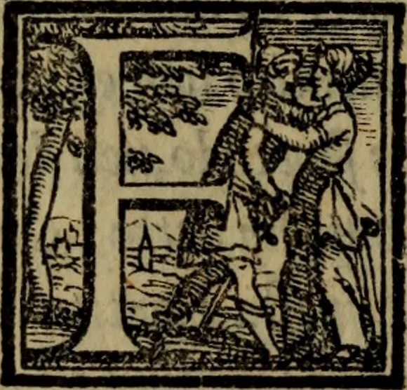 An illustration from Le risposte cavalleresche, 1550, leaf 207