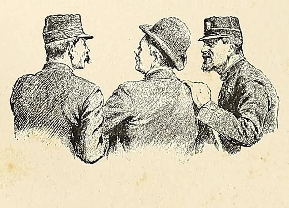 An illustration from Le roi du timbre-poste, 1898, leaf 156