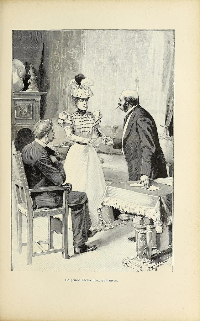 An illustration from Le roi du timbre-poste, 1898, leaf 281