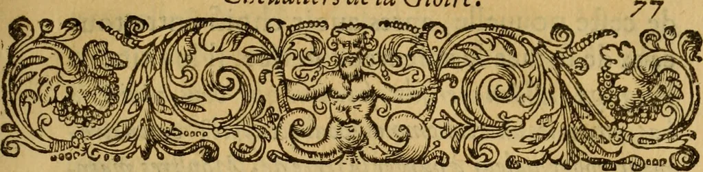 An illustration from Le romant des chevaliers de la gloire, : contenant plvsievrs ... aduentures des princes ... qui parurent aux courses faictes à la Place royale pour la feste des alliances de France & d'Espagne. Avec la description de levrs entrees, equipages, habits, machines, deuises, armes & blasons de leurs maisons., 1612, leaf 162