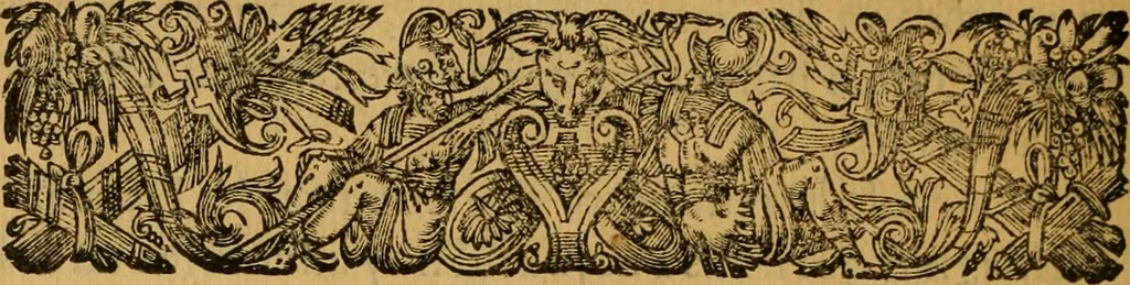 An illustration from Le romant des chevaliers de la gloire, : contenant plvsievrs ... aduentures des princes ... qui parurent aux courses faictes à la Place royale pour la feste des alliances de France & d'Espagne. Avec la description de levrs entrees, equipages, habits, machines, deuises, armes & blasons de leurs maisons., 1612, leaf 19