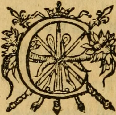 An illustration from Le romant des chevaliers de la gloire, : contenant plvsievrs ... aduentures des princes ... qui parurent aux courses faictes à la Place royale pour la feste des alliances de France & d'Espagne. Avec la description de levrs entrees, equipages, habits, machines, deuises, armes & blasons de leurs maisons., 1612, leaf 245