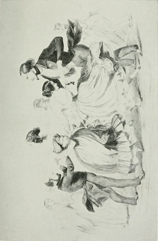 An illustration from Le romantisme et la mode : d'après des documents inédits, 1911, leaf 108