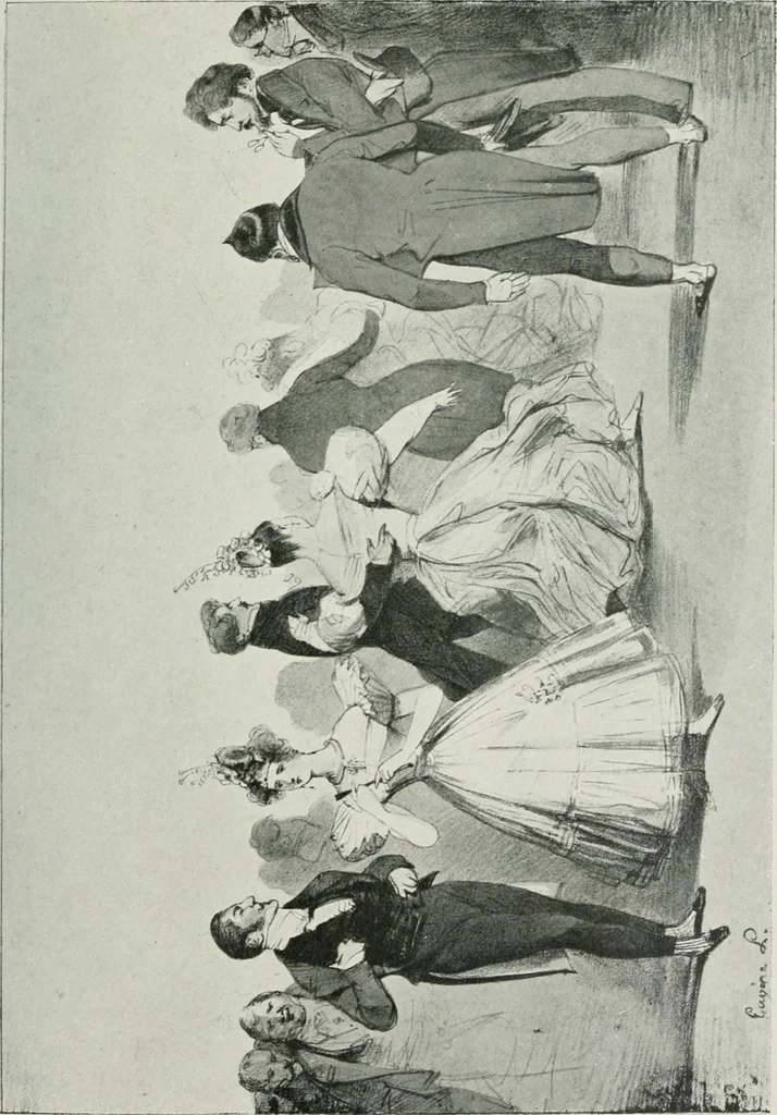 An illustration from Le romantisme et la mode : d'après des documents inédits, 1911, leaf 118