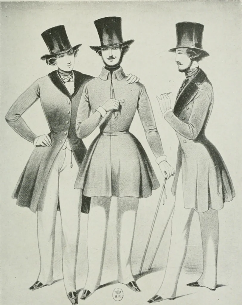 An illustration from Le romantisme et la mode : d'après des documents inédits, 1911, leaf 136