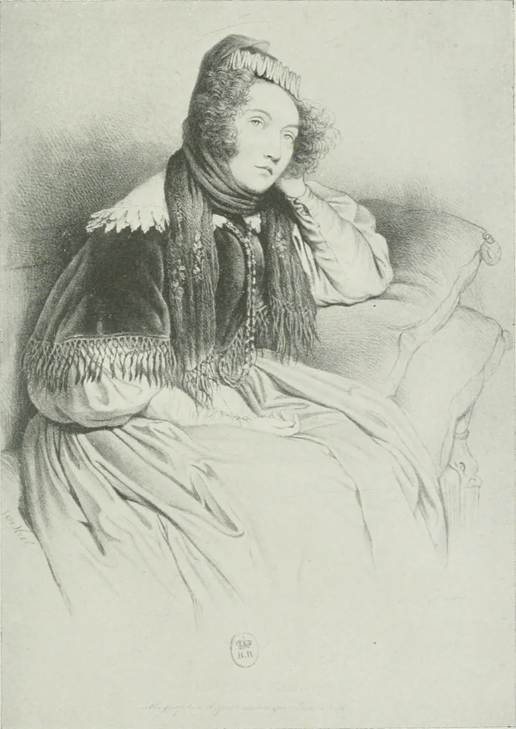 An illustration from Le romantisme et la mode : d'après des documents inédits, 1911, leaf 262