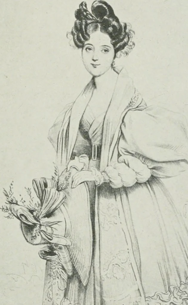 An illustration from Le romantisme et la mode : d'après des documents inédits, 1911, leaf 40