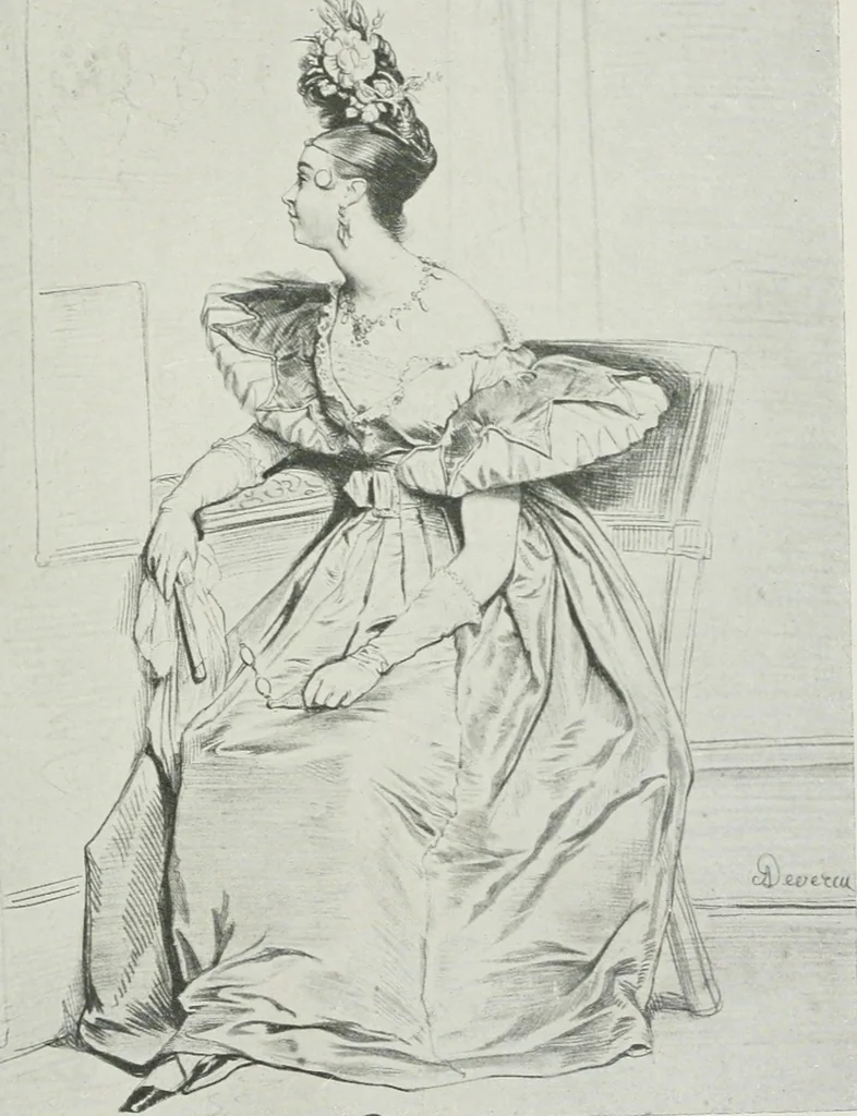 An illustration from Le romantisme et la mode : d'après des documents inédits, 1911, leaf 48
