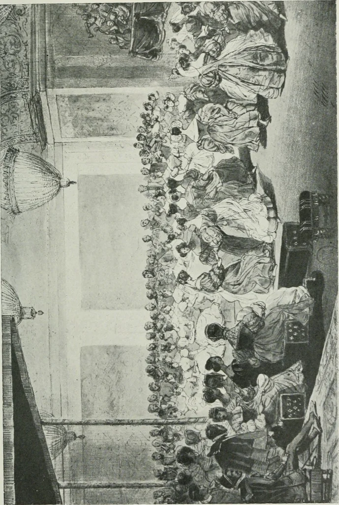 An illustration from Le romantisme et la mode : d'après des documents inédits, 1911, leaf 98