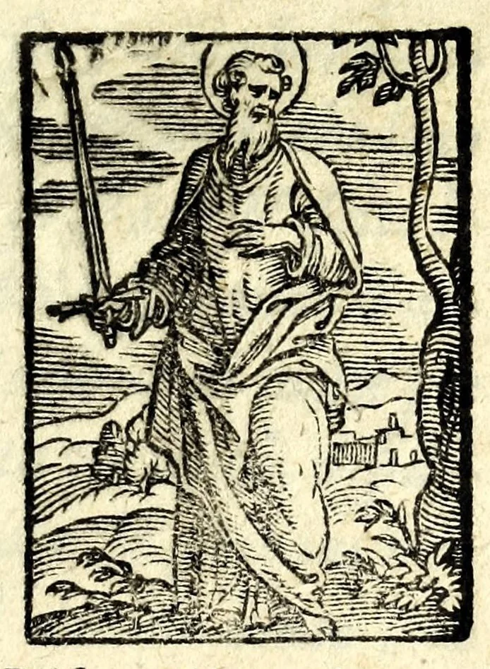 An illustration from Le sacre grotte Vaticane : cioè narratione delle cose più notabili, che sono sotto il pauimento della Basilica di S. Pietro in Vaticano in Roma : come corpi santi, sepolcri de' sommi pontefici, imperatori, cardinali, vescoui, & altre persone segnalate, statue, epitafij, imagini, & altre cose memorabili : con alcuni breui discorsi del volto santo, lancia, colonna santa, nauicella, scale, guglia, campane, pilo batismale &c., 1618, leaf 5