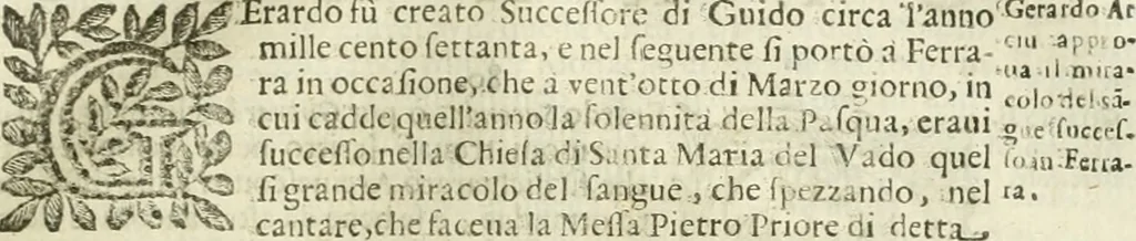 An illustration from Le sagre memorie di Ravenna antica ..., 1664, leaf 526