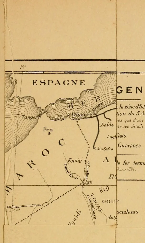 An illustration from Le Sahara français : conférence sur les questions sahariennes faite les 21 et 31 mars 1891 a les officiers de la garnison de Médéa, 1891, leaf 263