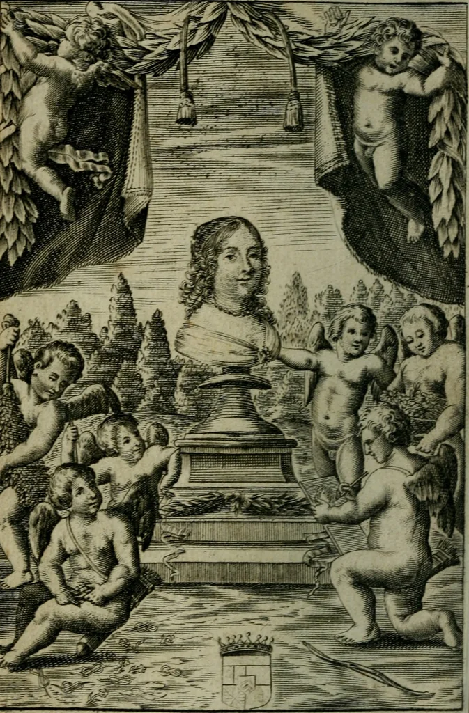An illustration from Les amovrs et avtres pieces tres-curieuses, 1662, leaf 9