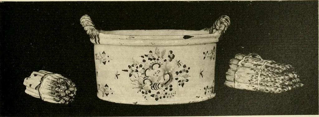 An illustration from Les anciennes faiences de Bruxelles : histoire, fabrication, produits, 1922, leaf 106