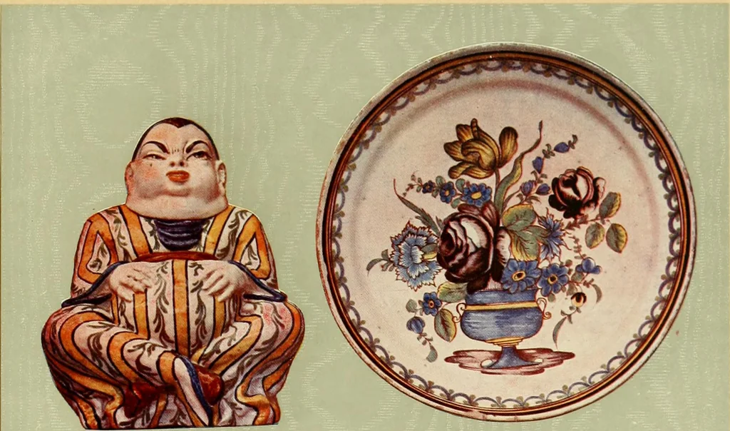 An illustration from Les anciennes faiences de Bruxelles : histoire, fabrication, produits, 1922, leaf 128