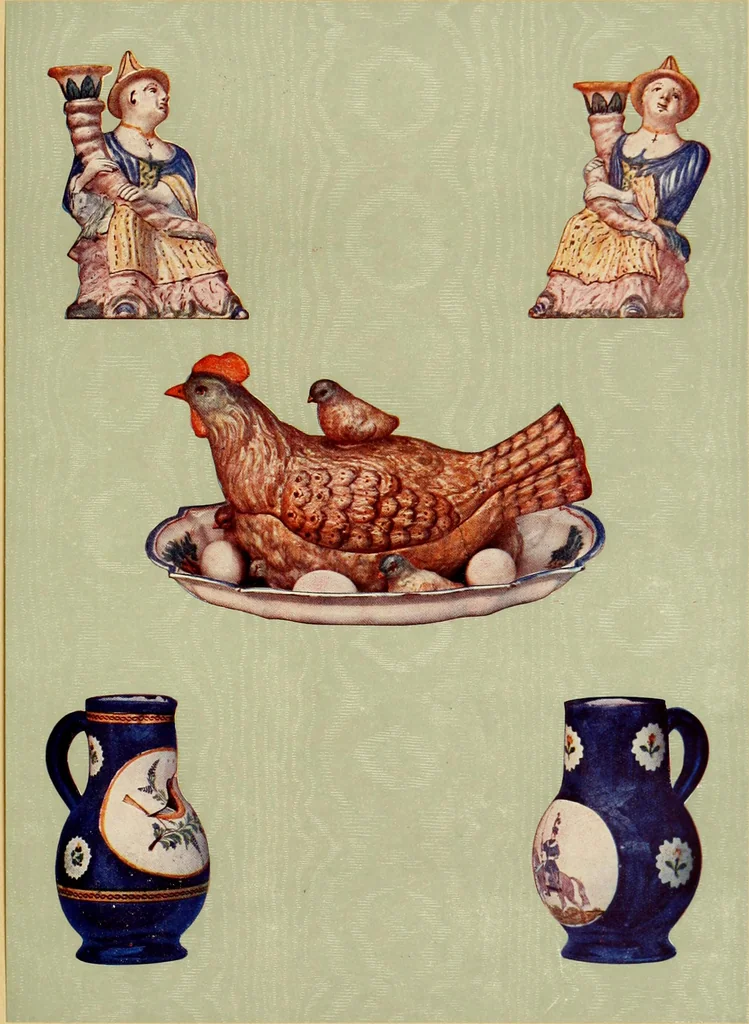 An illustration from Les anciennes faiences de Bruxelles : histoire, fabrication, produits, 1922, leaf 160